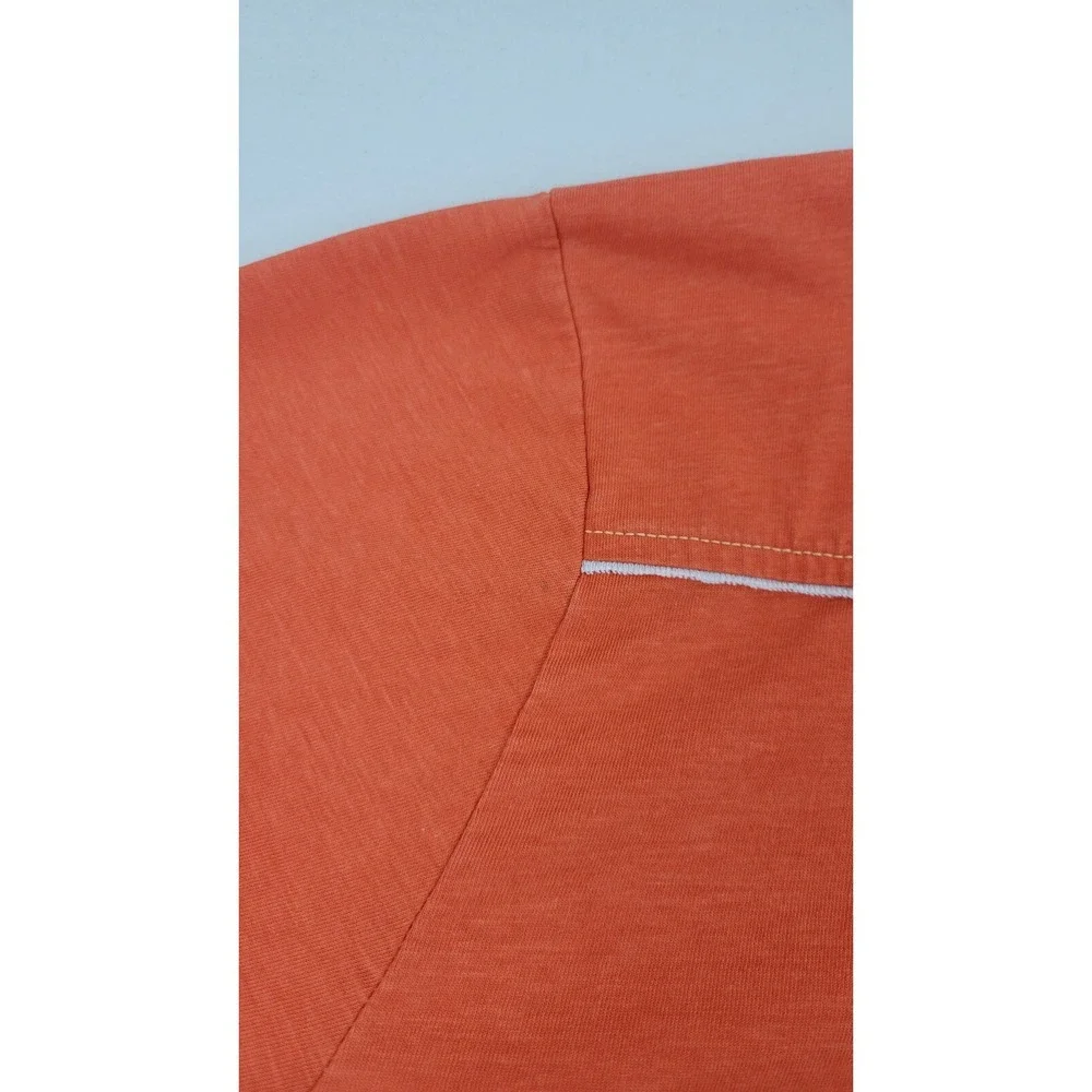 Tommy Bahama Jeans Polo Shirt Orange Mens XL 100% Pima‎ Cotton Short Sleeve